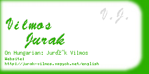 vilmos jurak business card